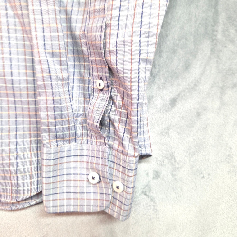 UNTUCKit Button Down Shirt Mens XL Blue Plaid Slim Fit Wrinkle Free Cotton - Picture 3 of 8